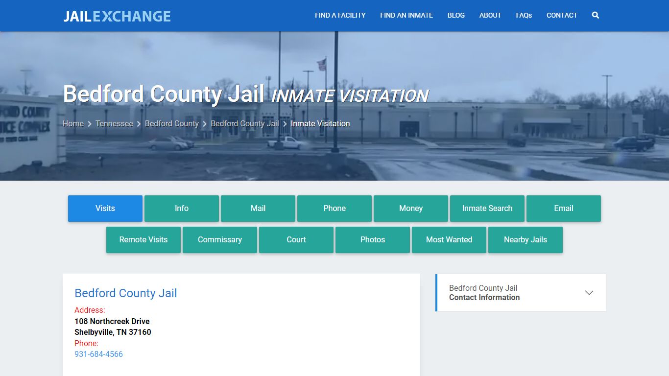 Inmate Visitation - Bedford County Jail, TN - Jail Exchange